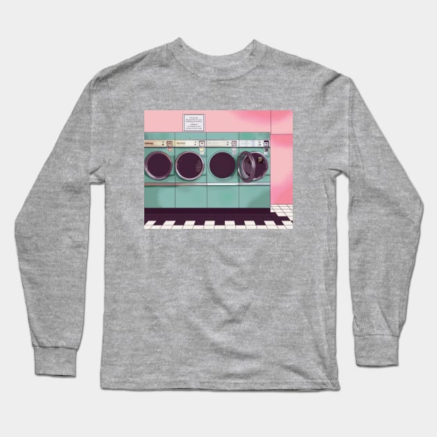 Pastel laundromat Long Sleeve T-Shirt by Mimie20